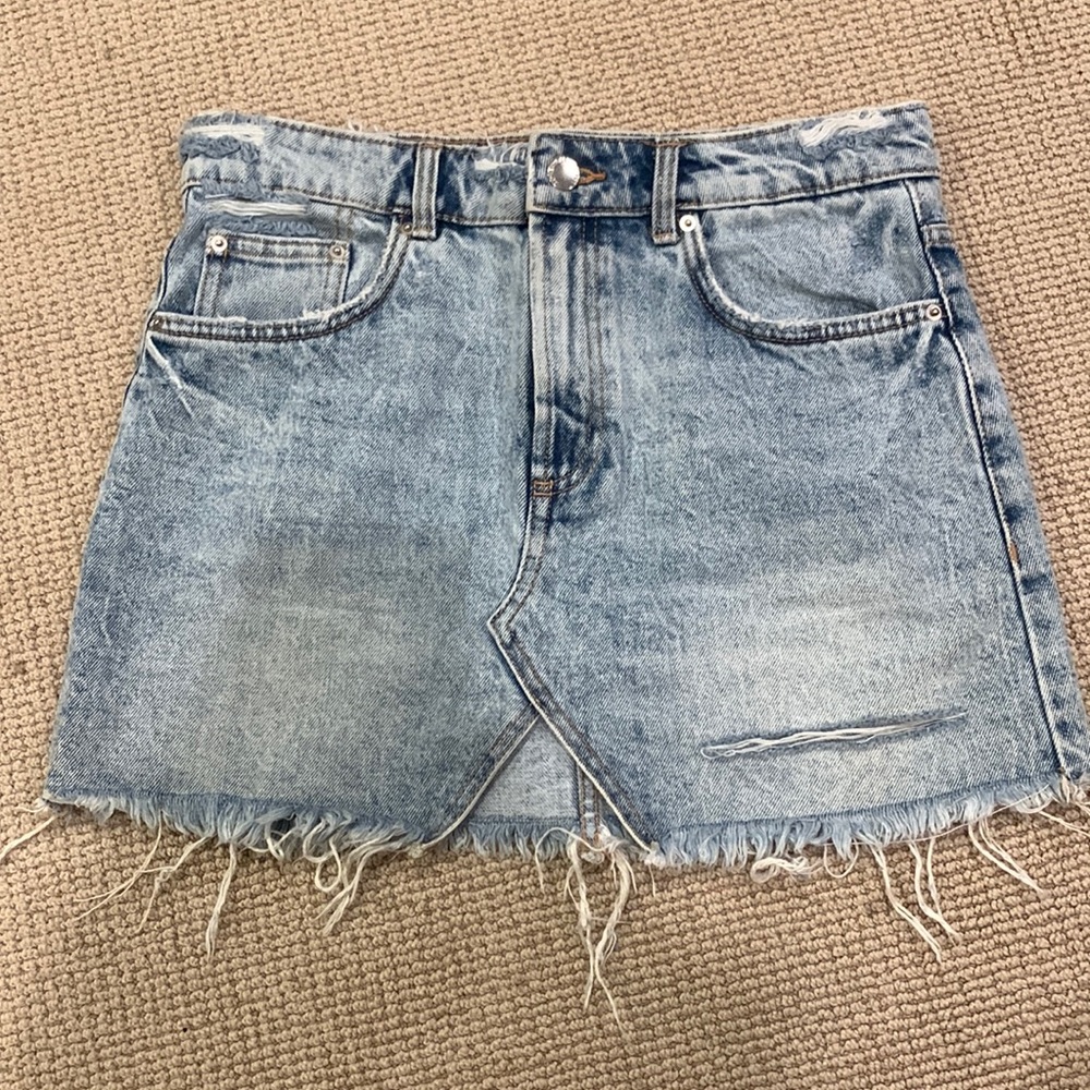 ZARA jean mini skirt
